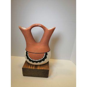 Navajo Red Clay Wedding Vase, Signed, 5 1/2" Myana